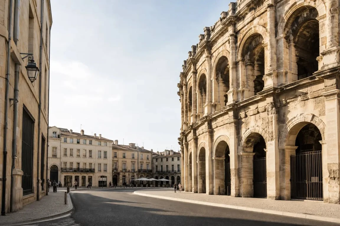 Hôtels proches de arènes de nîmes avec vue sur les Arènes et le centre ancien de Nîmes
