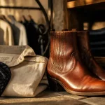 Manufactures de camargue - boutique de nîmes : bottes gardian en cuir patiné, boutique à Nîmes