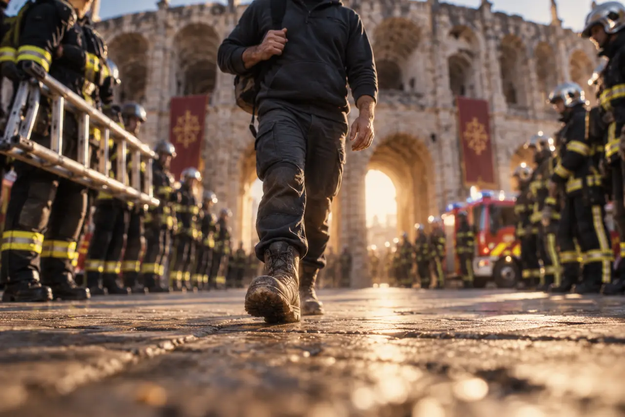 Atteint de Parkinson, un pompier termine ses 800 kilomètres de course à Nîmes