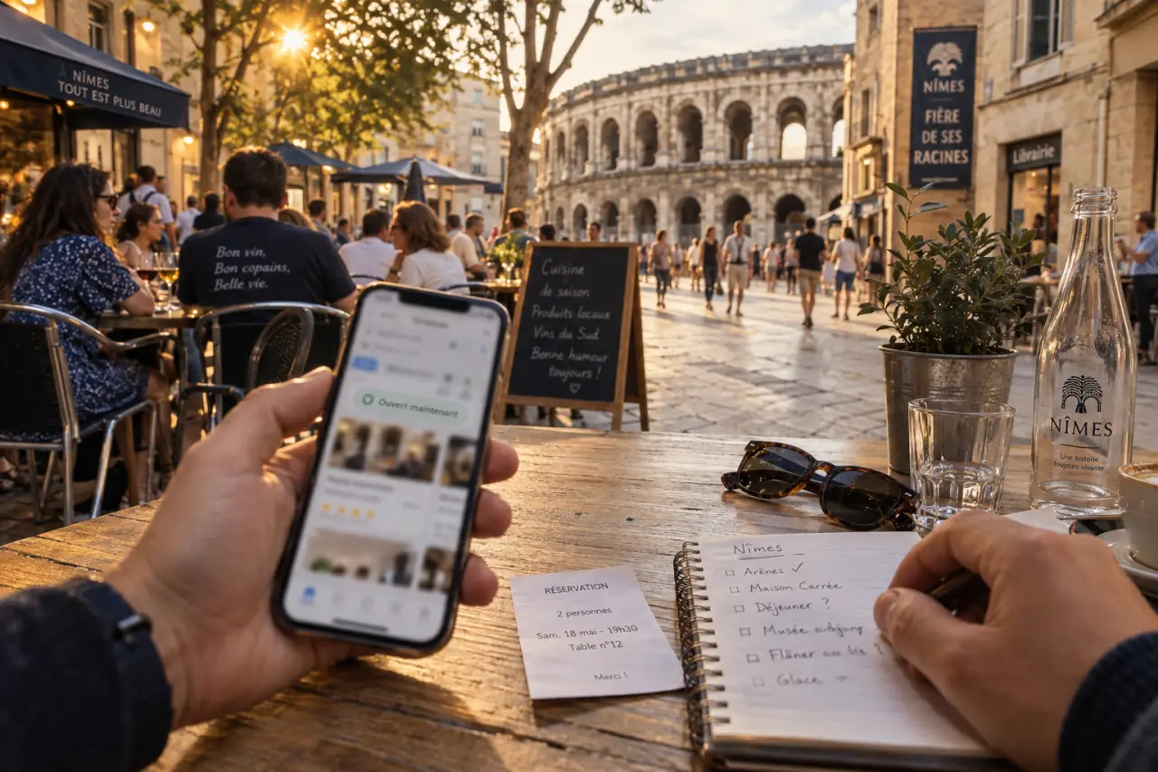 Restaurant Nîmes centre ville ouvert actuellement : vérifiez le service avant de partir