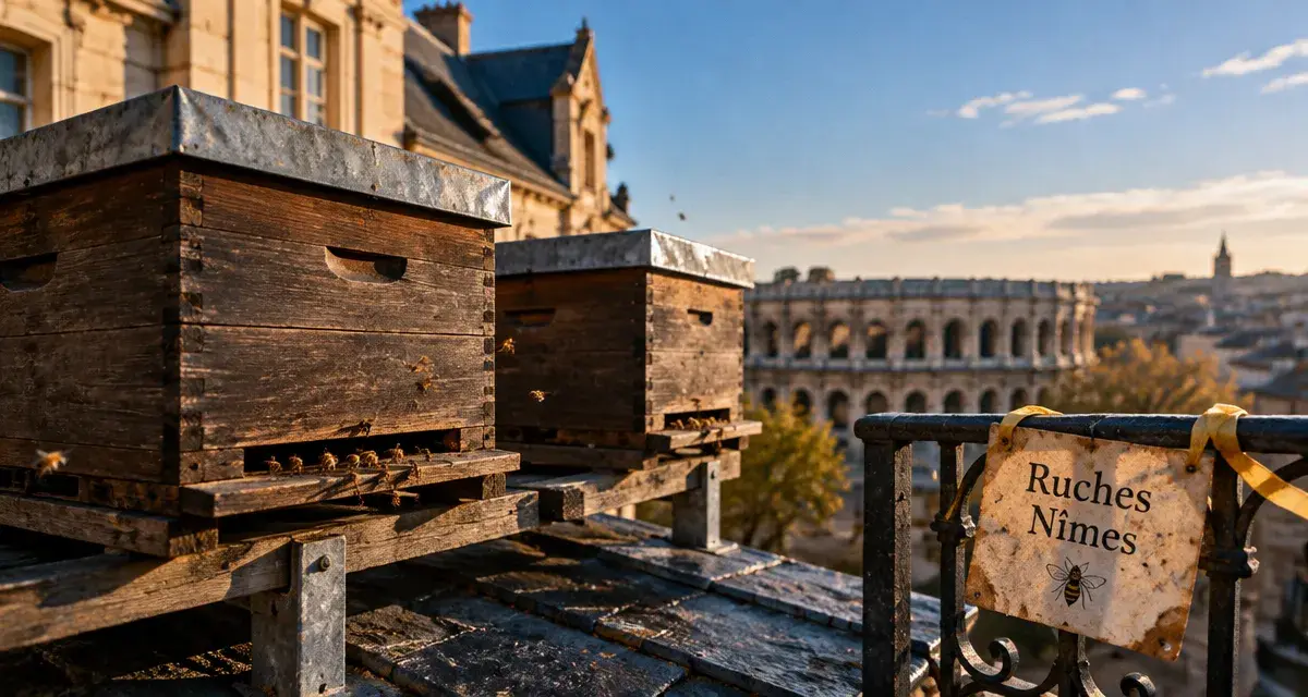 Deux ruches installées sur le toit du palais de justice de Nîmes